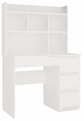 Rašomasis stalas su stalčiais Mijas M-MP-B-MIJ-MIJ P+NDST-BIA, 98 cm x 51 cm, 146 cm, balta sp.