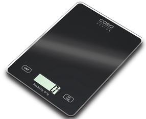 Elektroninės virtuvinės svarstyklės Caso Slim, juoda sp.