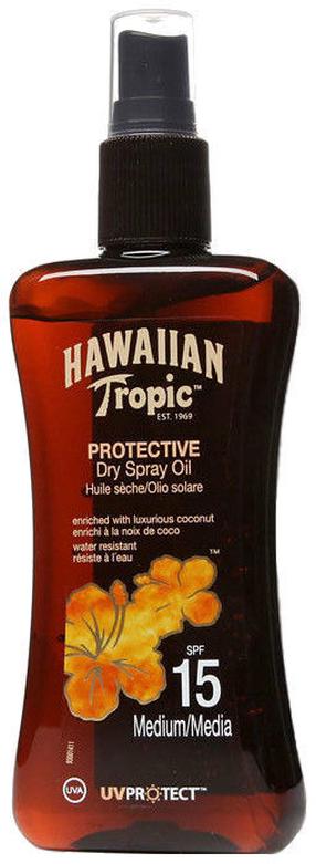 Спрей для ухода за загаром Hawaiian Tropic Protective Dry Oil SPF15, 200 мл