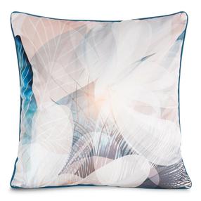Dekoratyvinės pagalvėlės užvalkalas Eva Minge 3, kreminė sp./tamsiai mėlyna sp., 60 cm x 60 cm