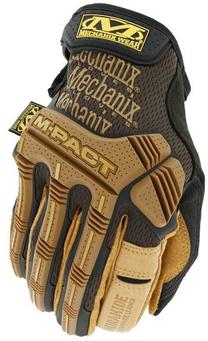 Darbo pirštinės Mechanix Wear Leather M-Pact LMP-75-009, ruda sp./juoda sp., M, 2 vnt.