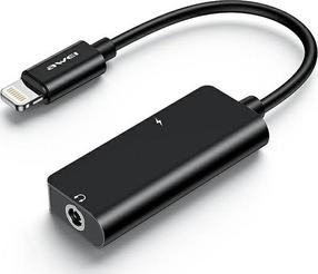 Adapteris Awei CL-121 Lightning, 3.5 mm, melna krās.