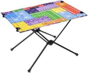 Stovyklavimo stalas Helinox Table One Hard Top Rainbow Bandana, juoda sp./įvairių spalvų, 60 cm x 40 cm x 39 cm