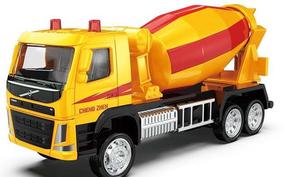 Игрушечный бетономешалка MSZ Volvo Cement Mixer, 1:72, красный цв./желтый цв.