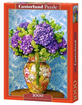 Dėlionė Castorland Bouquet Of Hydrangeas 104352, 68 cm x 47 cm, 1000 vnt., įvairių spalvų