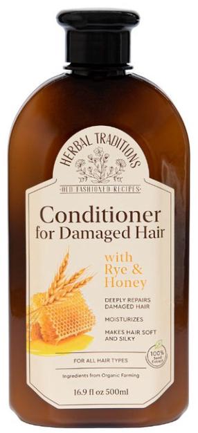 Matu kondicionieris Herbal Traditions For Damaged Hair With Rye & Honey, 500 ml