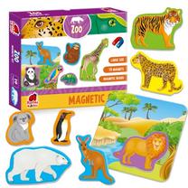 Magnetinis žaidimas Roter Kafer Magnetic Puzzle Zoo, 4 cm, įvairių spalvų, 19 vnt.