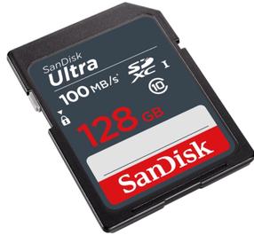 Карта памяти SanDisk Ultra, 128 GB
