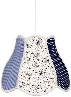 Lampa karināms Candellux Zuza 31-96954, E27, 1 x 60 W, zila krās./krāsaina / balta krās., 35 x 27 cm