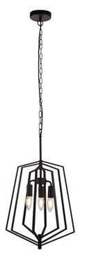 Valgusti rippuv Searchlight Slinky, E14, 3 x 60 W, must v. / must v., 35 x 45 cm