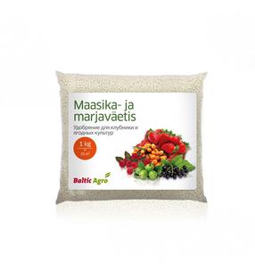 Väetis marjataimede jaoks, maasikatele Baltic Agro, graanulid, 1 kg