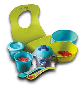 Комплект Tommee Tippee Weaning Starter Kit, 4 мес., пластик/силикон, многоцветный