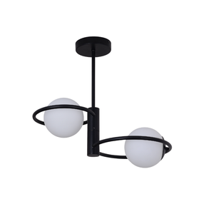 Šviestuvas lubų Light Prestige Dorado, E14, 2 x 10 W, balta sp. / juoda sp.