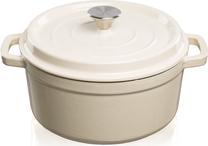 Emaliuotas ketaus puodas Grand feu, Ø26 cm, 4.7 l, balta sp.