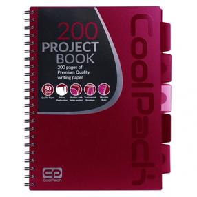 Märkmik CoolPack Spiral Note Book 94221CP, ruuduline, A4, 200 lehte, Punane v.