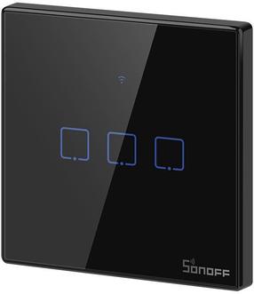 Išmanusis sieninis jungiklis Sonoff TX T3EU3C su RF valdymu