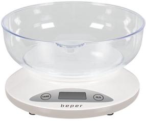 Elektroninės virtuvinės svarstyklės Beper Compact BP.802, balta sp.