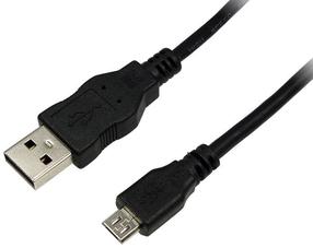 Laidas Logilink USB to USB-micro USB 2.0 A male, Micro USB 2.0 B male, 5 m, juoda sp.