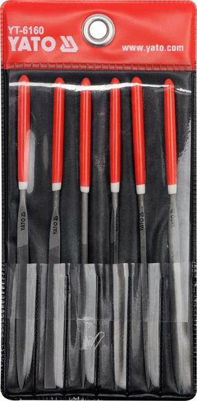 Dildelių rinkinys Yato YT-6160, pusiau apvali, 140 mm, metalas, 6 vnt.