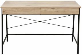 Rašomasis stalas su stalčiais Home4you Hannes 40911, 120 cm x 60 cm, 76 cm, rustic sp.