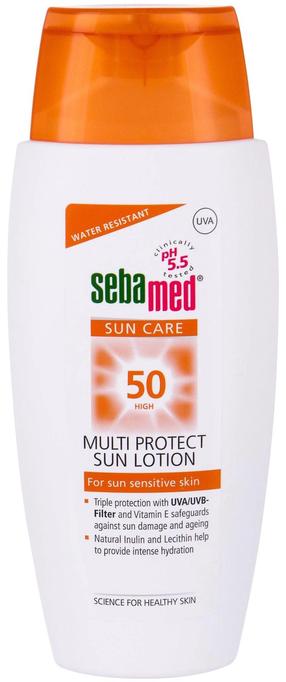 Лосьон для ухода за загаром для тела Sebamed Sun Care Multi Protect SPF50, 150 мл