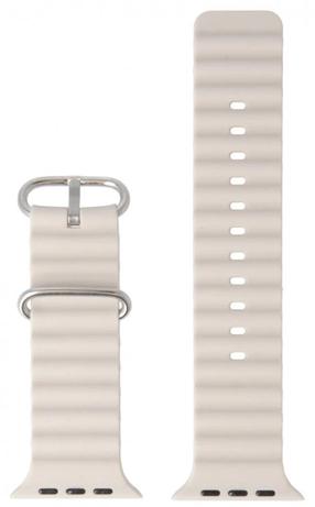 Dirželis Swissten, Marine Band for Apple Watch 42/44/45/49 mm, šviesiai pilka sp.