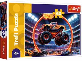 Dėlionė Trefl Monster Truck 17404, 22 cm x 32 cm, 60 vnt., įvairių spalvų