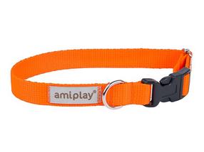 Antkaklis šunims Amiplay Samba, oranžinė sp., 180 - 300 mm x 10 mm, XS