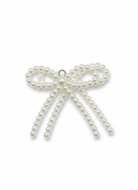 Eglutės žaisliukas Christmas Touch Ribbon Beads, balta sp., plastikas, 2 vnt.