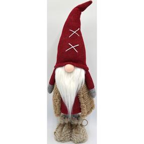Kalėdinė dekoracija, "Elfas" Saska Garden Elf GS250612, 10 cm, ruda sp./raudona sp.
