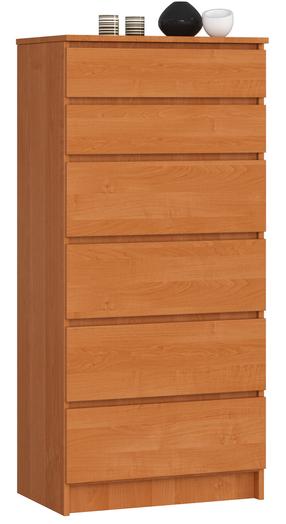 Komoda Akord Furniture Factory K60, ruda sp., 129.3 cm x 60.4 cm x 40 cm