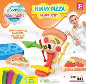 Plastilīns Gerardo's Toys Funny Pizza, daudzkrāsaina