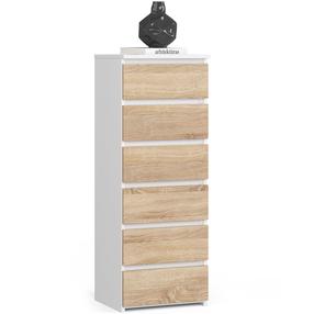 Komoda Akord Furniture Factory CL6, ąžuolo sp., 109 cm x 40 cm x 35 cm
