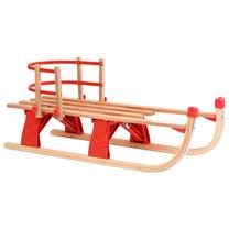 Medinės rogės VLX Folding, medžio sp./raudona sp., 119 cm x 37 cm