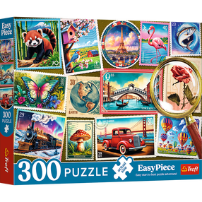 Dėlionė Trefl EasyPiece Postage Stamps 23100, 40 cm x 60 cm, 300 vnt., įvairių spalvų