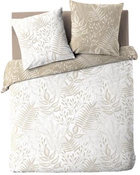 Gultas veļas komplekts Douceur d`Interieur Cassie, balts krās./bēša krās., 63 x 63 cm, 220 x 240 cm