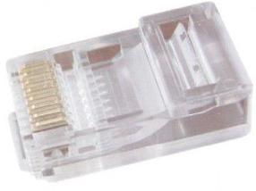 Штепсель Gembird Modular Network Plug 8P8C, белый цв.