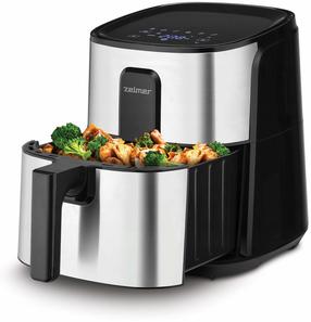 Aerogrils Zelmer ZAF6000, sudraba krās./melna krās., 1500 W, 6 l