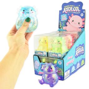 Sensorā rotaļlieta, aksolotls Squeeze Glitter, 7 cm, (krāsa/dizains tiek izvēlēts nejauši)
