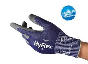 Darbo pirštinės atsparios įpjovimui Ansell HyFlex 11-561, mėlyna sp./pilka sp., 9