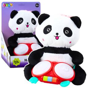 Interaktyvus žaislas, panda Lean Toys Hand Drum, balta sp./juoda sp.