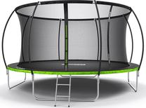 Batutas Zipro Jump Pro Premium 12FT, 374 cm, su tinklu, su kopėčiomis