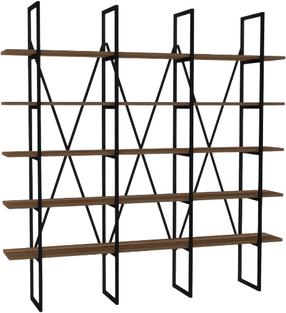 Pastatoma lentyna Kalune Design Beylerbeyi 835PUQ3626, juoda sp./riešuto sp., 160 cm x 26 cm x 160 cm