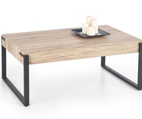 Žurnalinis staliukas, ąžuolo sp./juoda sp., 110 cm x 64 cm x 42 cm