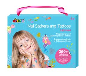 Rinkinys tatuiruotėms Avenir Mermaid, įvairių spalvų