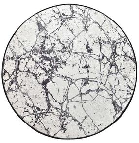Vonios grindų kilimėlis Foutastic Evidence 359CHL4148, balta sp./juoda sp., 140 cm x 140 cm, Ø 140 cm