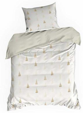 Kalėdinis patalynės užvalkalų komplektas Garland PTT-016, smėlio, 140 x 200 cm