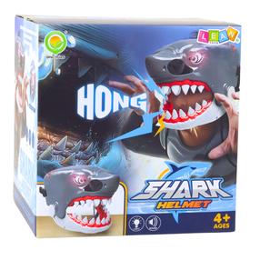 Komplekts lomu spēlei, maska Lean Toys Shark, pelēka krās.