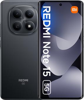Mobilais telefons Xiaomi Redmi Note 15 5G, 128 GB, melns krās.