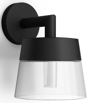 Sieninis lauko šviestuvas Philips Hue Attract, 8W, LED, IP44, juoda sp., 18.2 cm x 25.1 cm